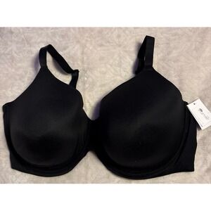 NEW Auden FF Smooth Black Lightly Lined Comfort Wire T-Shirt Bra, 46G